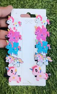 A2ZSMART 10-Piece Unicorn Cartoon Hair Clip Set for Kids Hair Accessories for Girls Hair Clip