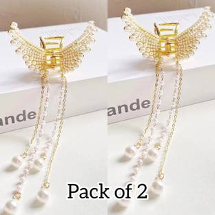 rightandbright Hair Clips For Women Girls Butterfly Hair CLAW Clip Clutcher Metal Hair Clips Hair Claw