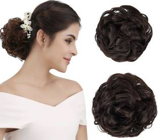 PrimeBerie Messy Hair Bun Synthetic Artificial Juda For Women And Girls, 35 Gram Bun