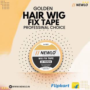 Newlo Golden Hair Wig Fix Tape | waterproof | double sided tape | 20 yards | Hair Accessory Set