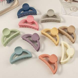 VAGHBHATT Hair Clips Non-slip Hair Claw 3.5 in Acrylic Rectangle Claw Matte Clamps Styling Hair Claw