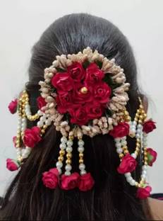 SHREE BALAJI Flower Pearl Gracious Fancy gajra/Hair Jewellery/Hair Accessory Hair Accessory Set