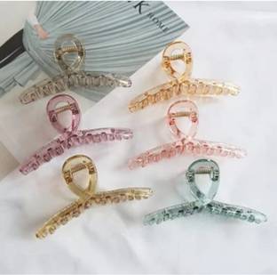 HSNJ Jewels LargeHair Claw Clips White Hair Clips Thick Long Hair Clutches Barrettes Banana Clip