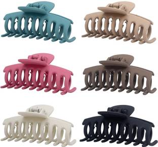 VAGHBHATT Hair Claw Clips 3.3 Inch Matte Hair Clips for Thick Hair Square Claw Clips Hair Hair Claw