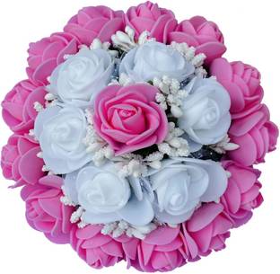 VinshBond Artificial flower Full Juda Bun Hair Flower Gajra for Wedding and Parties Bun