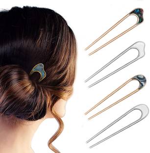 PALAY 4 Pcs U Shaped Juda Sticks Hair Pins,Hair Stick for Bun Hair Pin