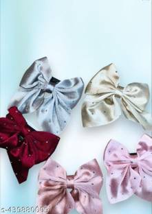 Pairvel Pack of 4 PCS Korean Style Bow Hair Clip for Girls and Women_103 Back Pin Back Pin