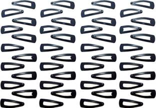 MANODHRUVA Women's Shiny Black Metal Tic tac Hair Clips, Small (4 cm), 48Pcs (24 Pairs) Tic Tac Clip