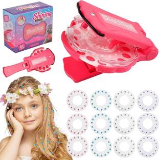 mapperz Hair Gem Stamper Starter Kit Kids Glam Collection Bling With 180 Glitter Hair Stamp