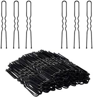 ANK Juda Pins (7cm Long), Stylish U-Shaped Hairpins for Hairstyling (Black) Hair Pin