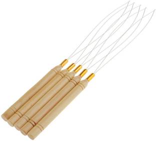 LeModish 5Pcs Hair Extension Hook Pulling Tool Needle Threader Micro Ring Beads Loop Hair Accessory Set