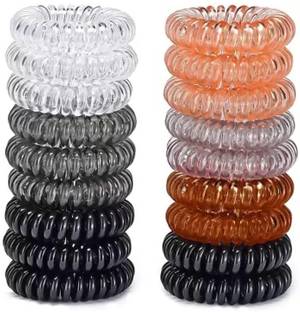 SHD COLLECTIONS Ties,Spiral elastics Hair Scrunchies, for women PACK OF 5 Rubber Band Rubber Band