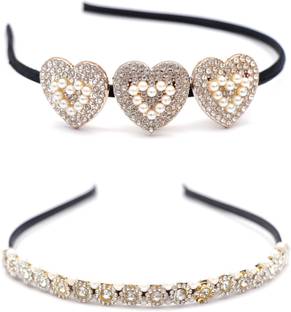 navjai Hair Bands With Stones Crown Vintage Headband For Women,Girls Hair Vine Hair Band