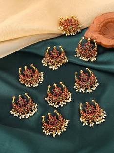 YELLOW CHIMES Hair Accessories for Women Wedding Gold Plated Hair Choti Bridal Jewellery Hair Pin