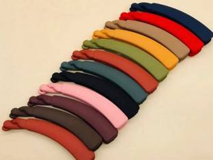 sparkal Korean style Women's and Girls multi Hair Banana Clips Pack of 12 Hair Clip