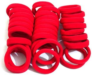 SHD COLLECTIONS 30pcs Red rubber band to tie hair and pony Rubber Band