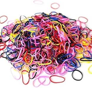 FRESHION STORE Elastic Hair Bands Colorful Rubber Hair Bands Reusable Ponytail Hair Tie Rubber Band