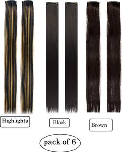 Kaima Best Quality Hair Extension For Women & Girls Clip Hair Extension (Pack of 4) Braid Extension