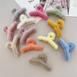 CrownCraze 3 pcs fur clip for women and girl BEST SELLER29 Hair Claw