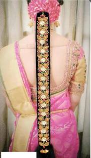 naimath fashion Maggam Work Poola Jada for Wedding Bridal Bharatanatyam Savaram Hair Braid Braid Extension