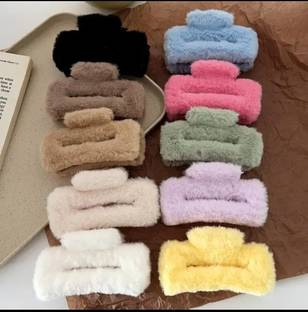 SARA Fur reactangle hair clutcher hair claw clip pack of 2 pcs Hair Claw