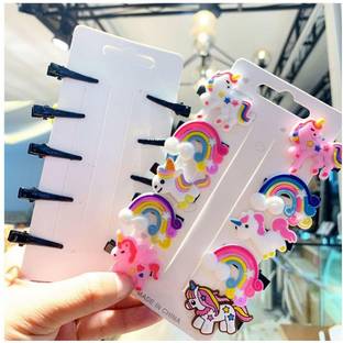 PRITI 20pcs Rainbow Unicorn Ice Cream Hair Clips Set Baby Hairpin For Kids Girls Toddler Barrettes Hair Accessories Hair Clip