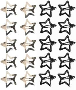 AKADO STAR CLIP 5PC BLACK 5PC SILVER Tic Tac Clip