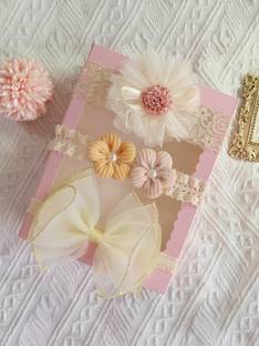 SYGA Baby Girl Headband Soft Flower Bow Stretchable Hairband Suitable For 0-3 Years Head Band