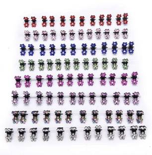 PACTIV BAKE MULTI,12pcs Mini Hair Clips Mix Colored Flower Hair Accessories for Women Hair Claw