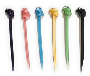 Triply9 Multicolor plastic hair bun stick (pack of 6) Bun Stick
