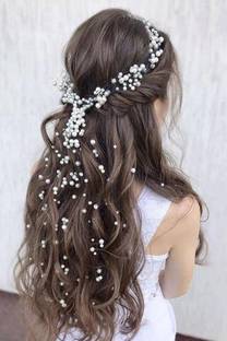 Moozo Floral Pin Bridal Attractive Artificial Pearl Wedding Women Girl Hair Accessory Set