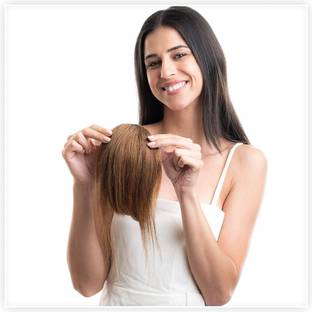 Alizz Forehead covering Hair extension extention light hair brown accessor52y Hair Tattoo/Sticker