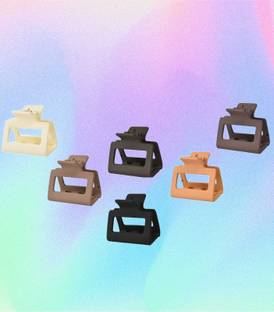 Glamezone Matte Large Clutcher for Thick and Thin Hair Pack of 6 Hair Claw