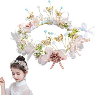 sannidhi Flower Girl Headband, Wedding Bridal Hair Accessories Head Band