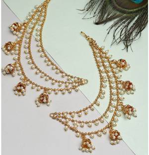 J J Jewellers Wedding Jewellery Bahubali Inspired Long Chain Hair Chain