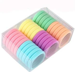 gracy Elastic Cotton Stretch Hair Ties Bands 30 Rubber Band (Multicolor) Rubber Band