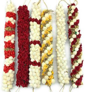 Sonpal Hair Gajra in Artificial Mogra Flower with Multicolor And Multi Designs Hair Accessory Set