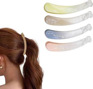 INHEAVEN 4 Pc Banana Hair Clips For girl Stylish Clips For Women Big Size Banana Clip