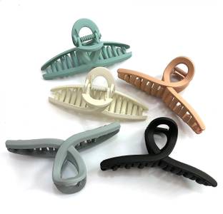 LS ENTERPRISES 5Pcs Matte Butterfly Hair Claw Clips Strong Hold Hair Clips For women Hair Claw