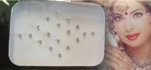 shivay Mini Stone Bindi white Bun Stick