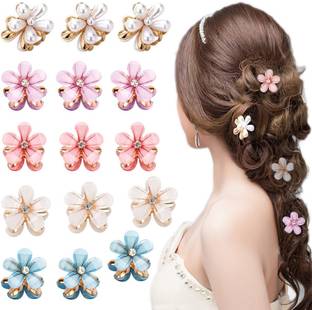 Kaima Korean Style Small Pearl Hair Claw Clips Hair clips (6 PCS) Back Pin