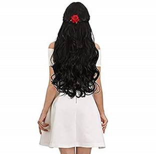 VIVIAN Stylish 5 Clips Best Quality Natural Brown Wavy Extension For Women Hair Clip