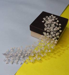kinna Silver crystal Tiara,Vine,Hair brooch Hair Accessory Set