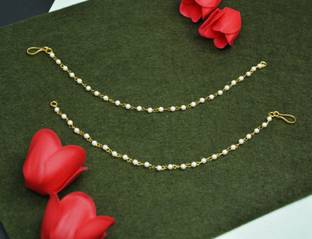 Aviman Creations Single gold pearl hair chain Hair Chain