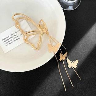 Zever Hair claw big golden metal tail Latkan hair clutcher chain style Hair Claw
