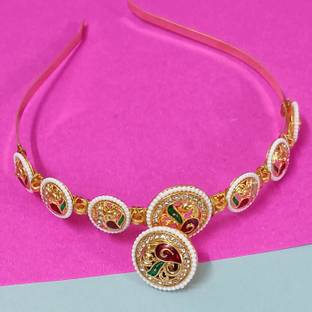 Ruwaza Stylish Hair Band With Maang Tikka hair combo