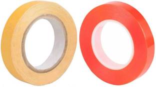 Newlo Double Sided Premium Red & Yellow Cloth Tape 24m For Men & Women Hair Stamp