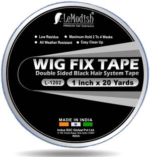 LeModish Black Hair Wig Double Sided Waterproof Tape For Extension (20 Yard, Pack Of 1) Hair Accessory Set