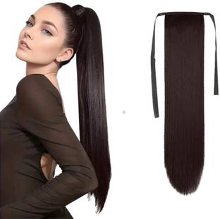 Blushia Wigs Women Straight Hair Extension For Girls To Increase Hair Volume Brown Hair Accessory Set
