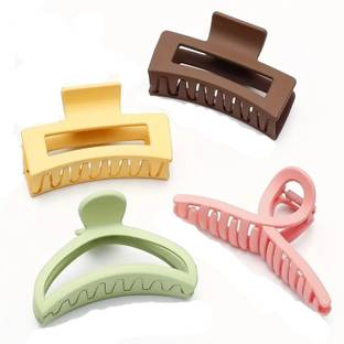 Alucia Matte Multi Design Hair Claw Clip Clutcher Accessories Combo For Women, Girls Hair Claw